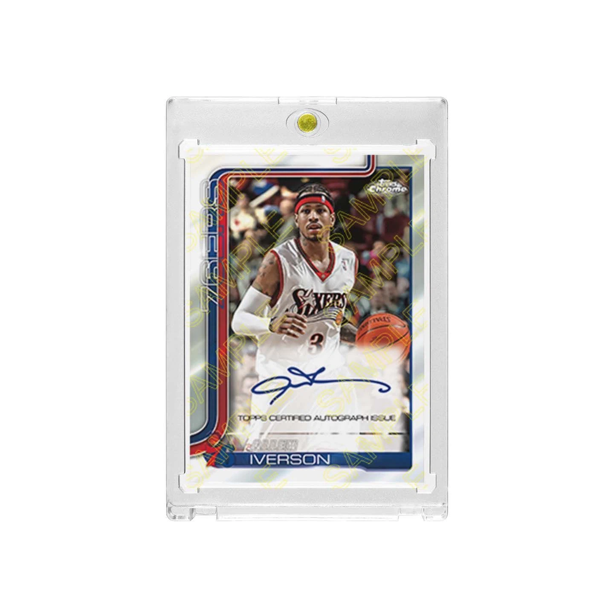 76ers Allen Iverson Retro Basketball Collectible Card with Display Case