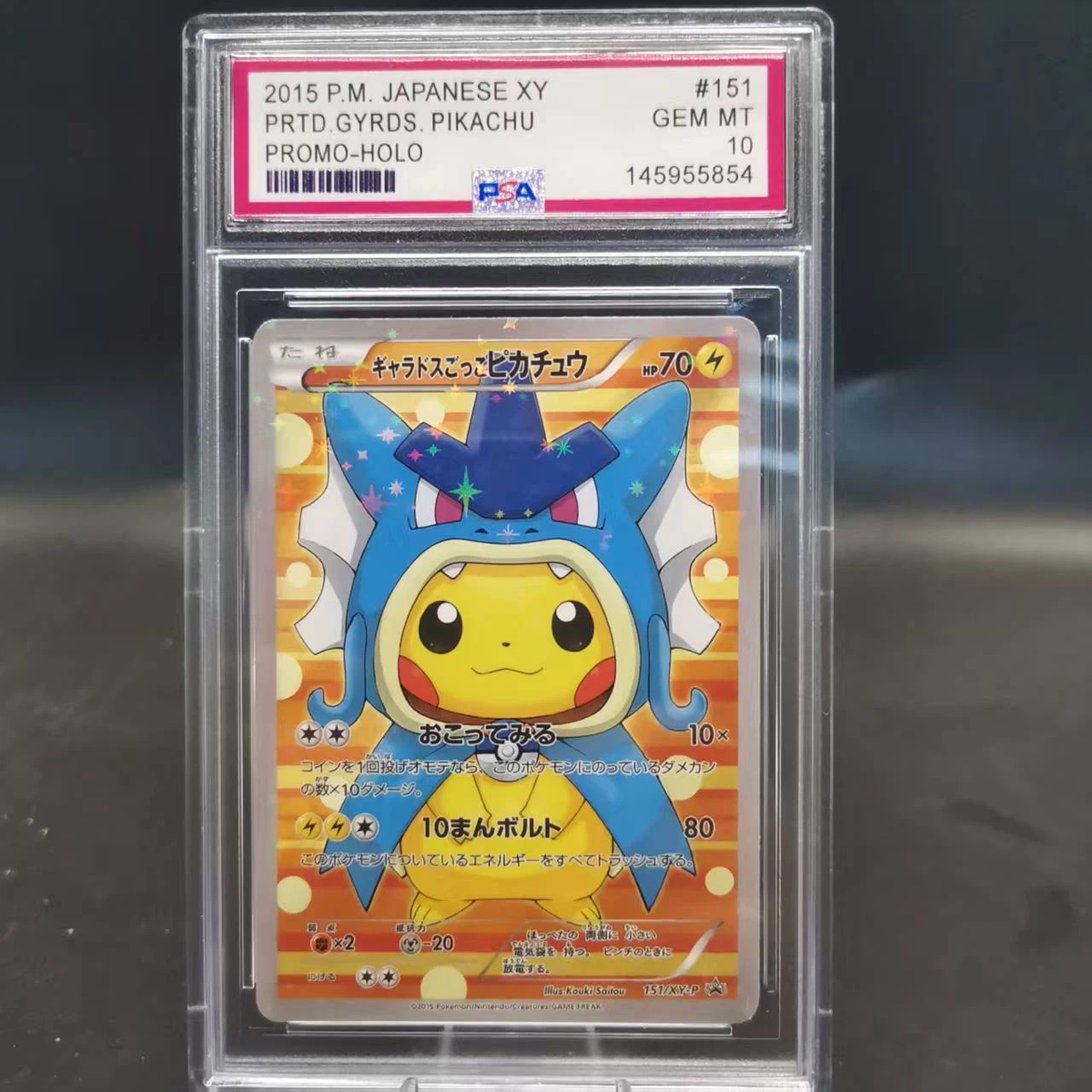 PSA 10 Poncho Pikachu Gyarados #151/XY-P Japanese XY Promo Holo Pokemon Graded Card