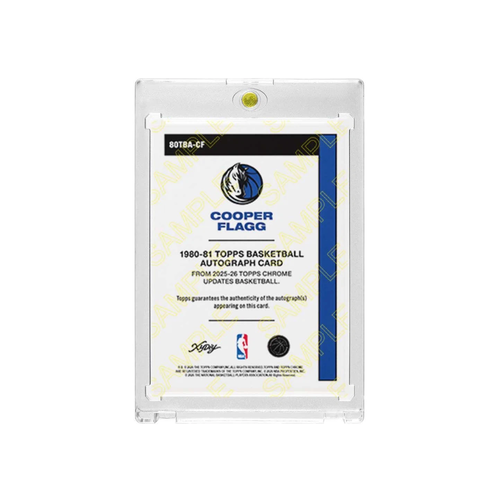 Mavericks Cooper Flagg Retro Rookie Basketball Card with Display Case